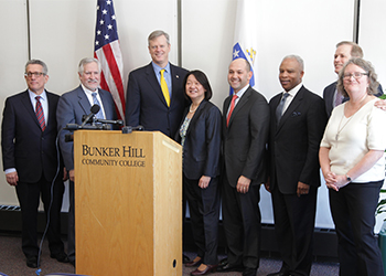 Pam Eddinger, Governor Baker and guests