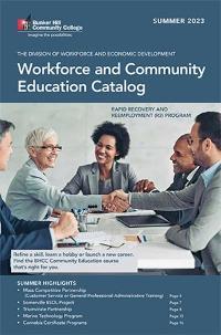 The cover of the Workforce and Community Education Catalog Summer 2023