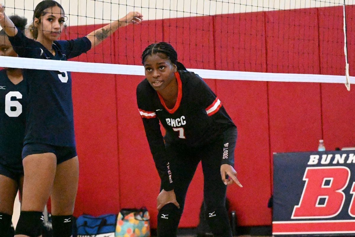 Volleyball player at a bhcc game
