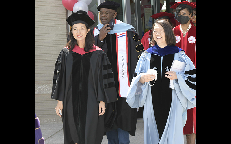 President and Mayor walking