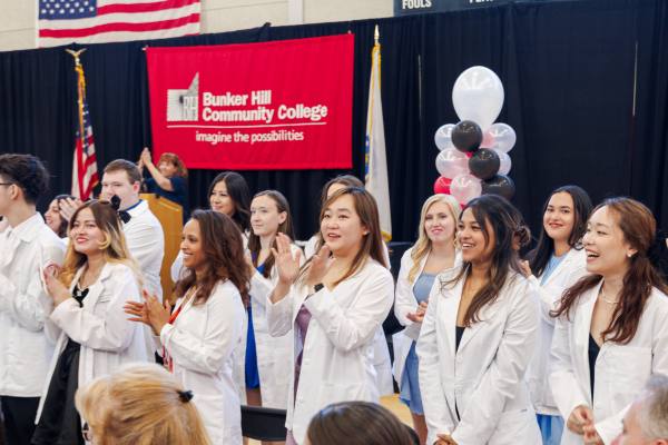 Medical Imaging Student lined up