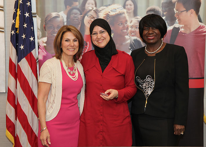 female student with faculty 