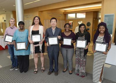 Foundation Scholars posing with certificates