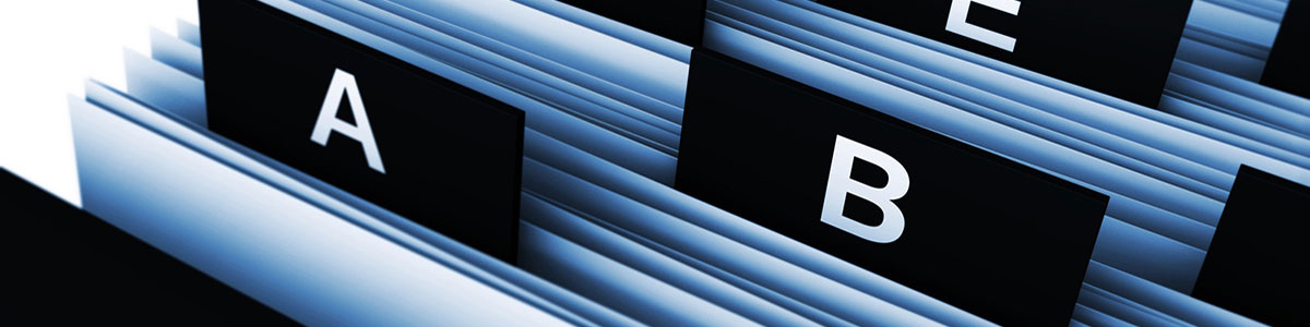 Files in a filing cabinet
