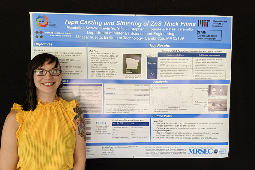 student STEM internship presentation