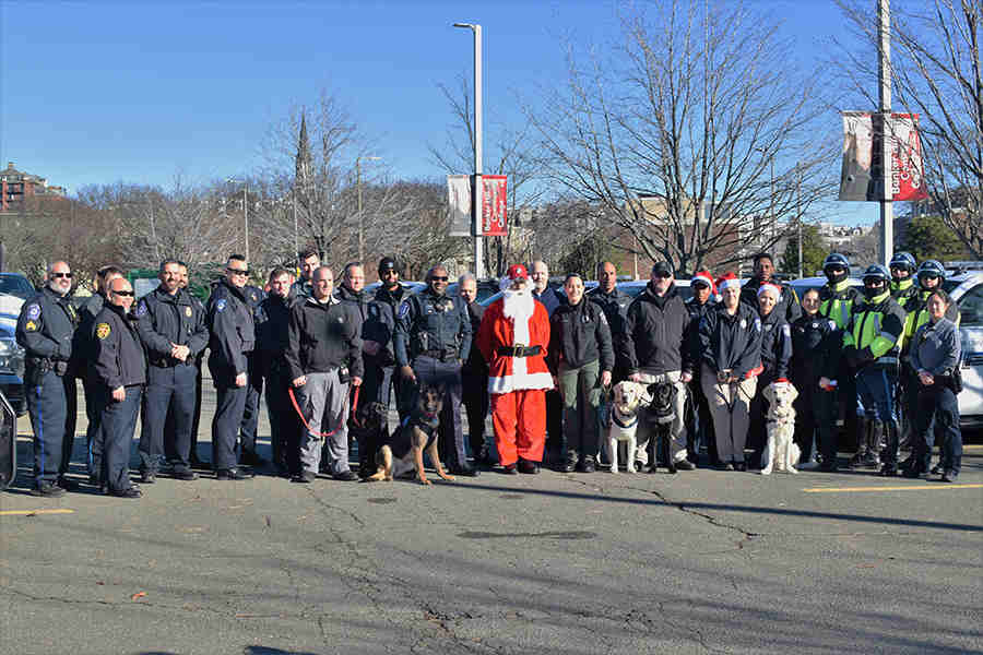 BHCC police department with santa