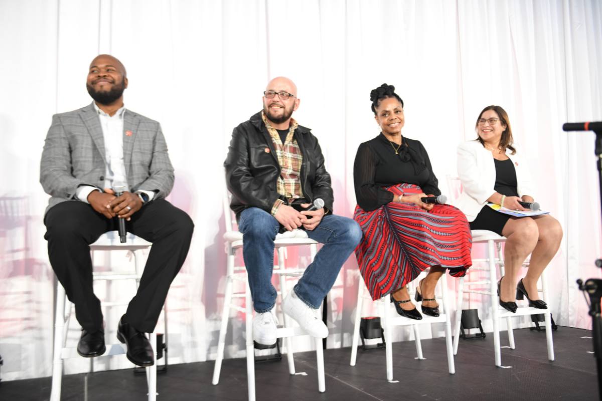 alumni on stage