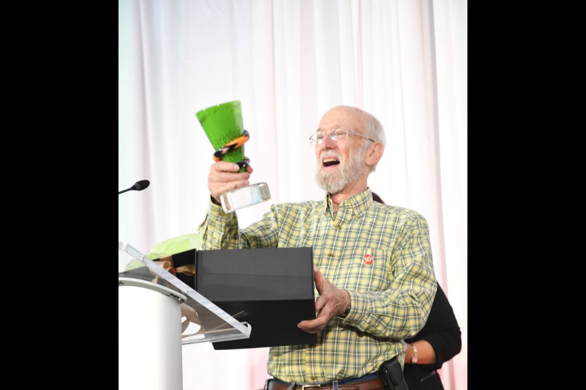 Bob Steeper at a podium