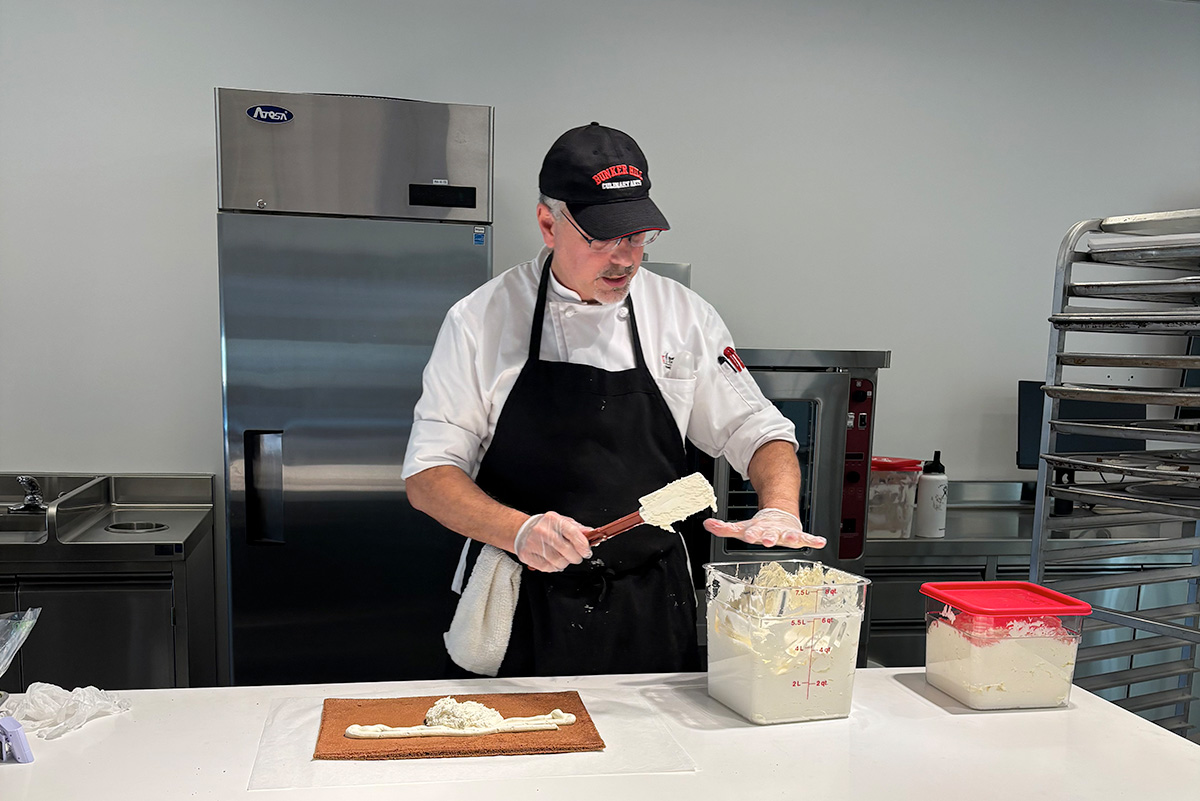 chef with frosting