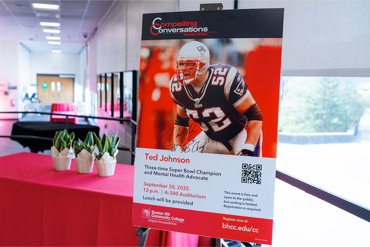 Compelling Conversations poster on display