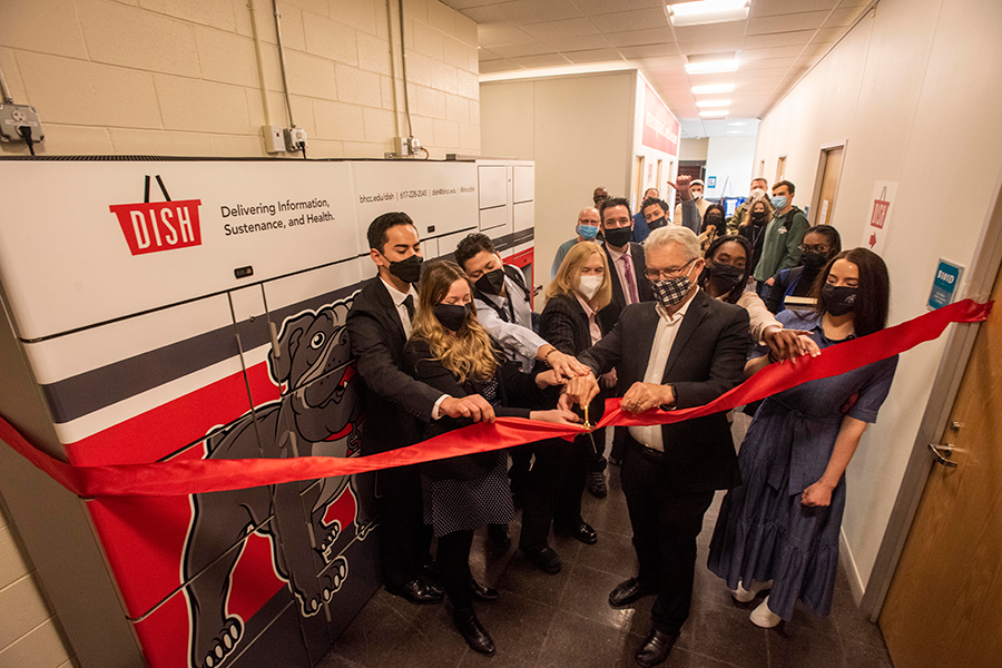 BHCC Staff cutting ribbon