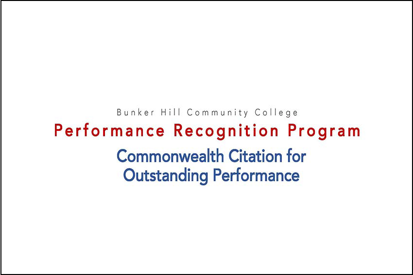 Bunker Hill Community College Commonwealth Citation for Outstanding Performance