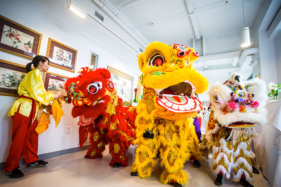 Chinese lion dance