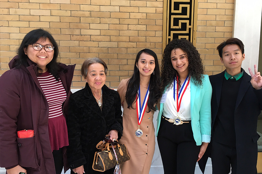 BHCC Students with their families at the Phi Theta Kappa Awards