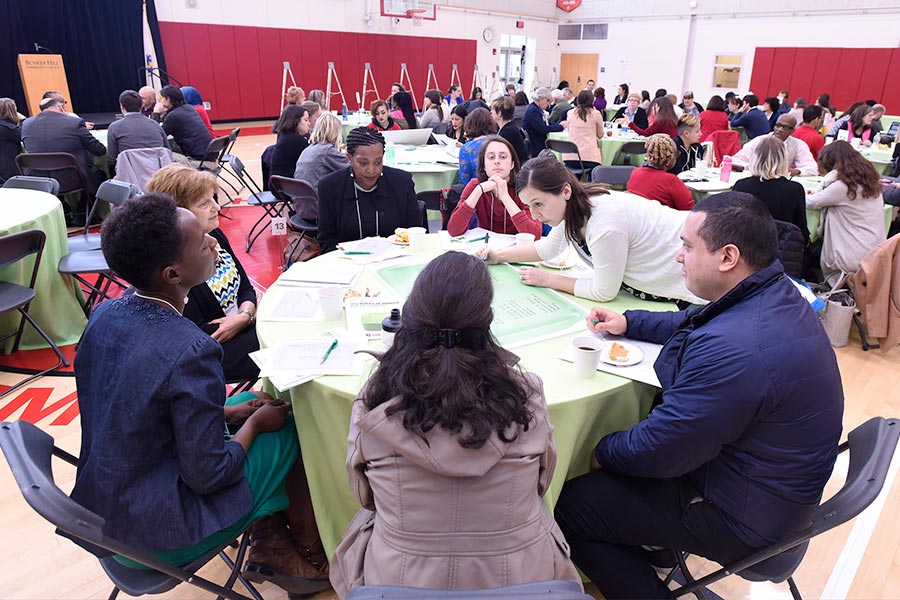 group discussion exercise at voices of hunger event