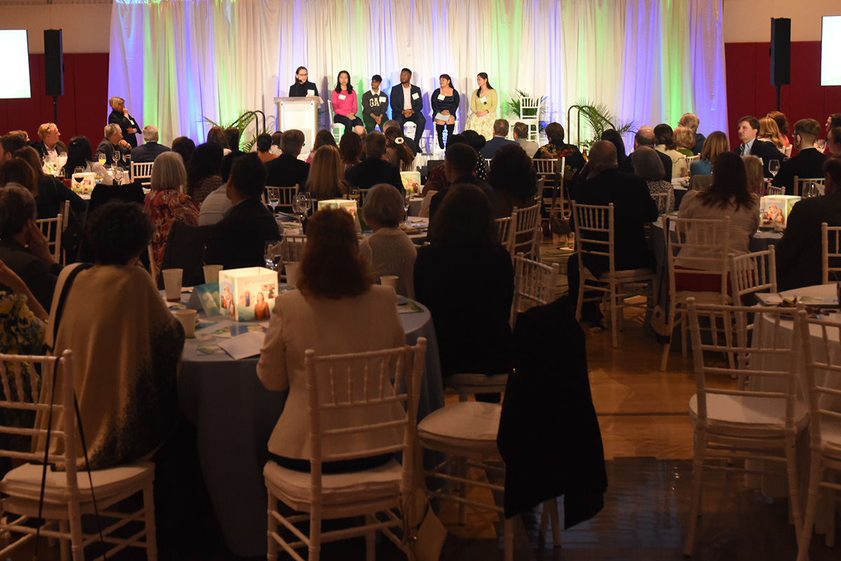 attendees celebrating the gala
