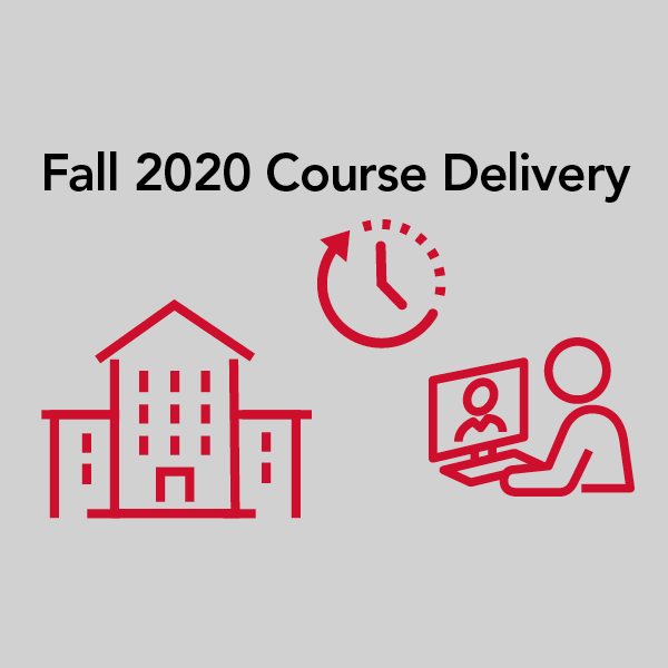Fall 2020 Course Delivery graphic