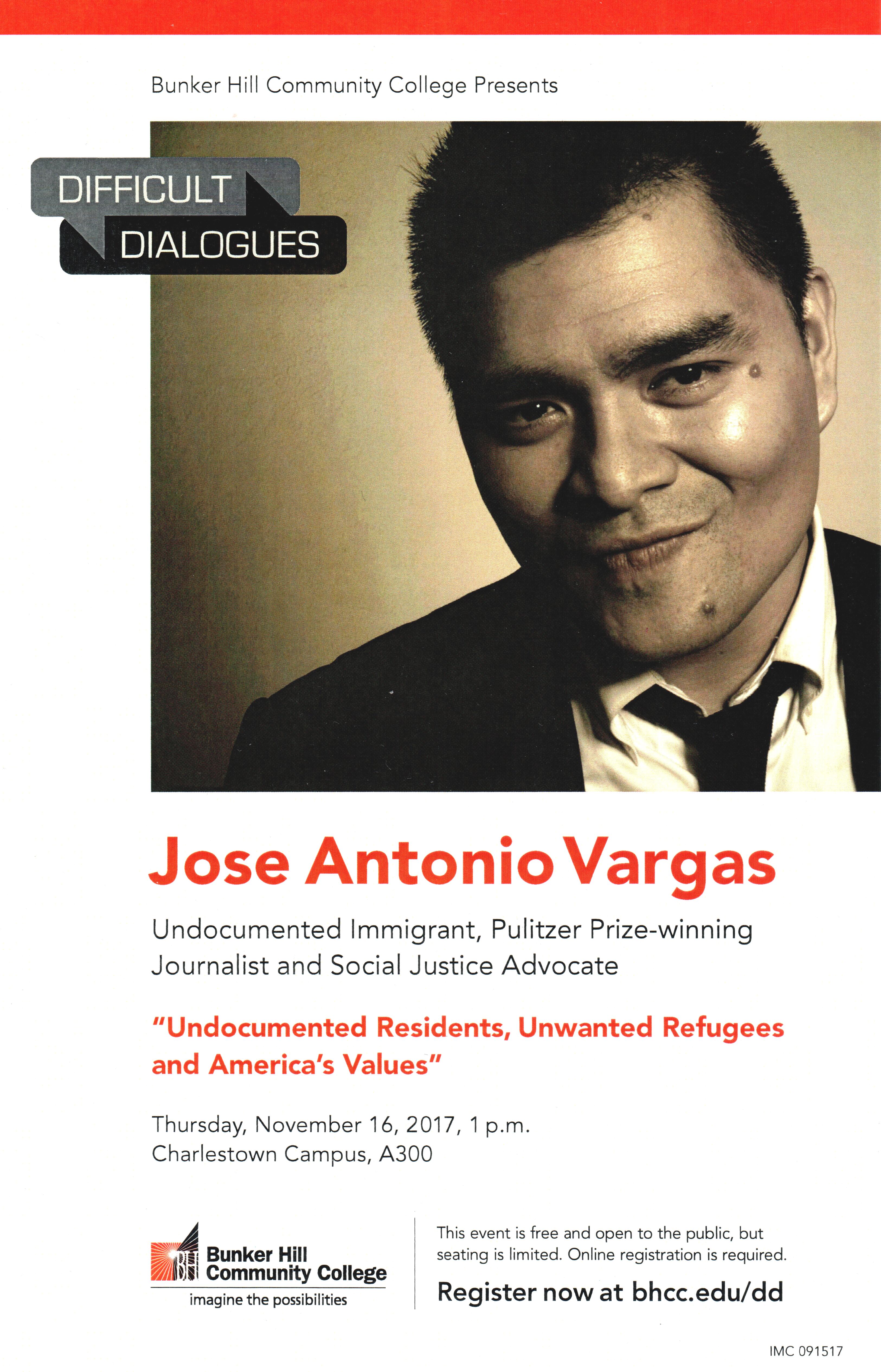 Jose_Antonio_Vargas17.jpg - November 16, 2017 Jose Antonio Vargas Difficult Dialogues event flyer