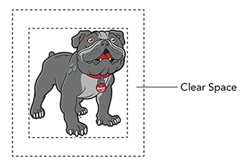 Bulldog Mascot Logo with Clear Space