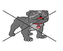 Bulldog Mascot Logo Mistake Stretched