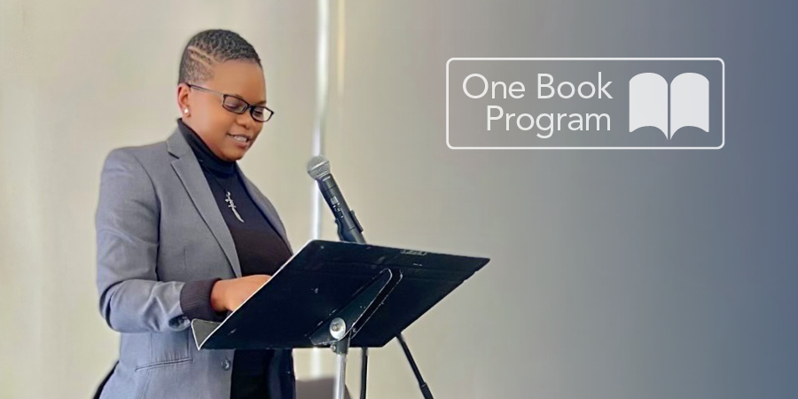 One Book Program. Pictured: BHCC English Professor Caroline Kautsire.