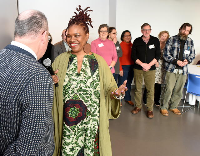 Poet and activist Yvette Modestin invites BHCC faculty to speak openly about their identities and their experiences.