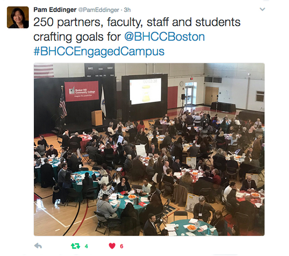 engaged campus tweet from event