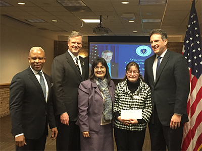 BHCC Workforce Skills Capital Grant recipients with Governor Baker