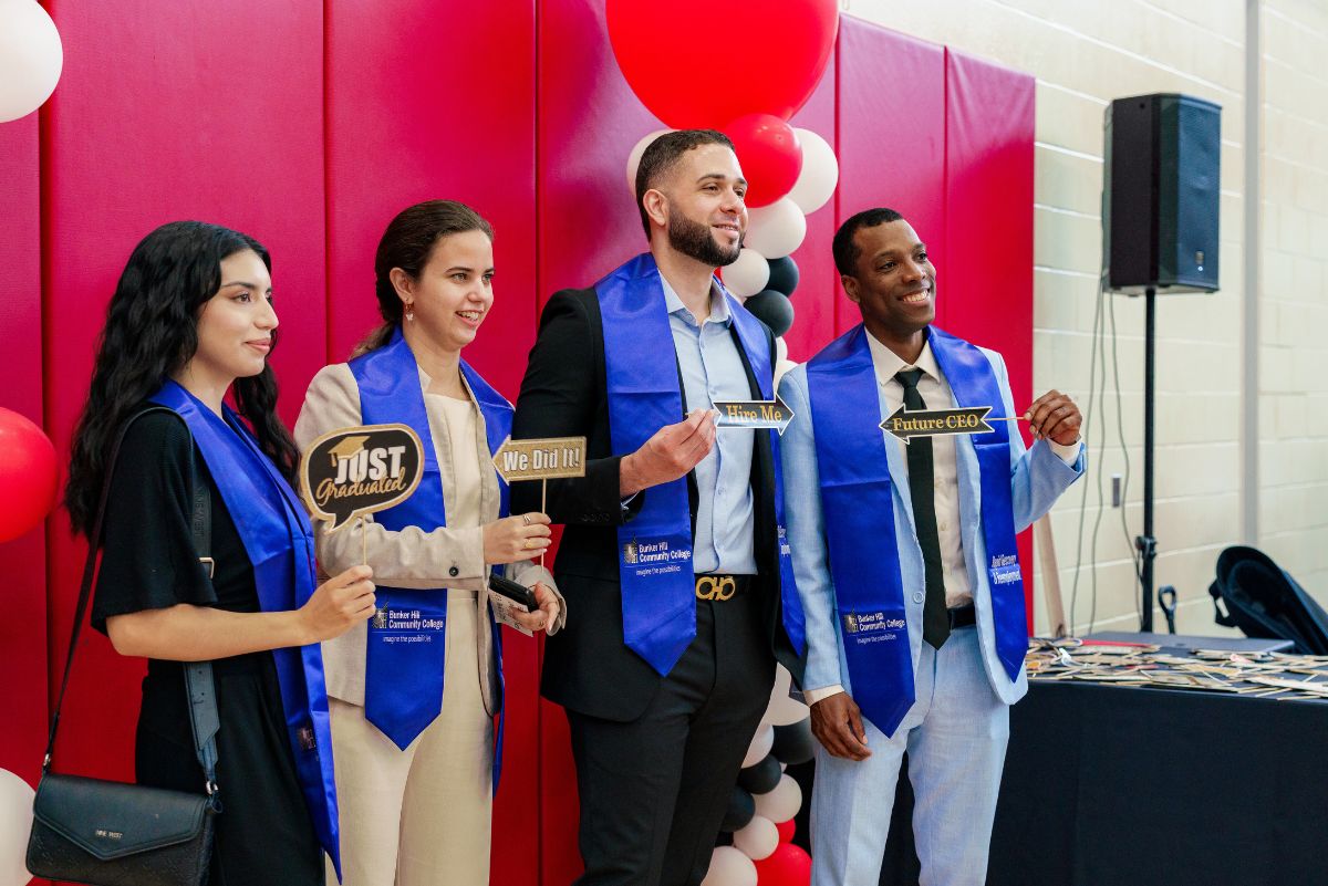 Students posing