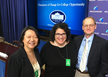 President Eddinger, Dean Catalozzi and Steve Roller at Champions of Change