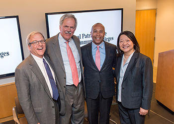 BHCC Board chair and Pam Eddinger with Deval Patrick