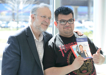 Jerry Greenfield of Ben & Jerry's  speak to Bunker Hill students