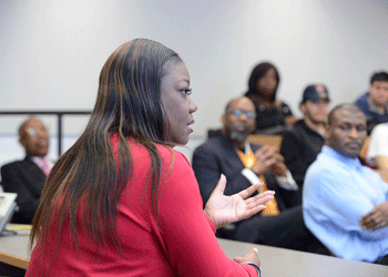 Sybrina Fulton at difficult dialog event