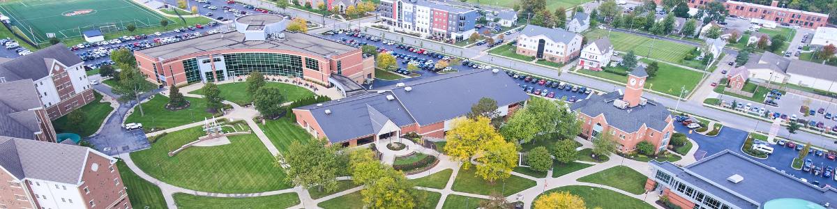 Aerial view of the Indiana Tech campus