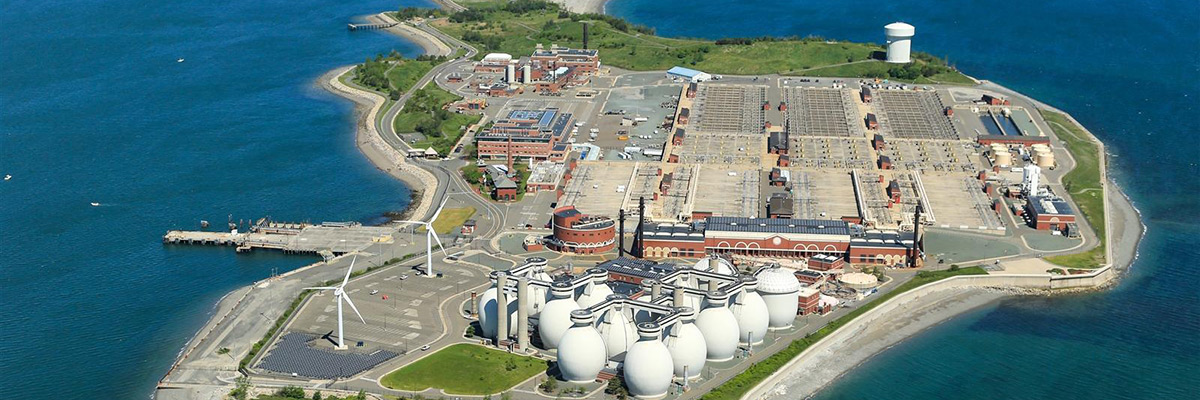 Aerial photo of Deer Island